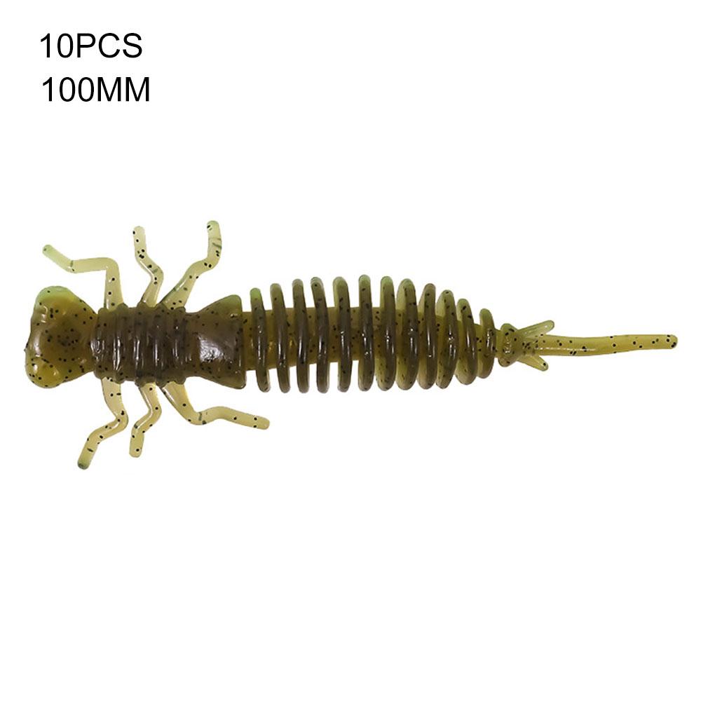 10pcs Simulation Insect Baits Portable Fishing Lures Reusable Soft Fishing Baits 55MM Type I