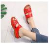 2022 Women's Retro Thick-Soled Sandals - European and American Style, Solid Color, Sizes 43-44