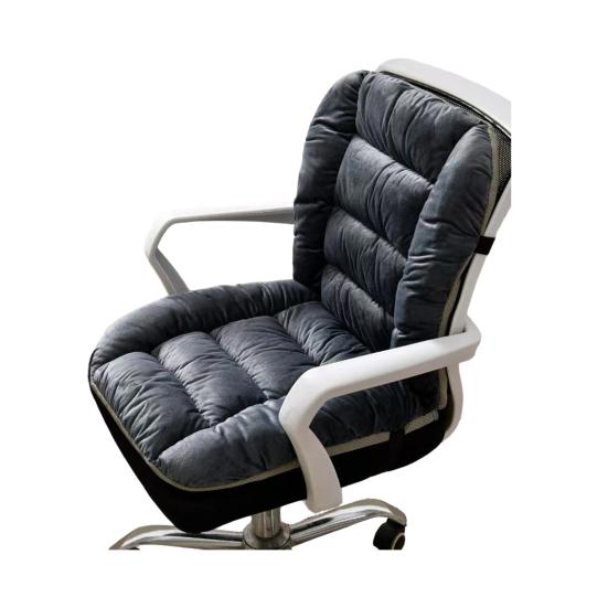 Chair Seat Cushion with Backrest Soft Thick Washable Cover Home Office Back Support Lounger