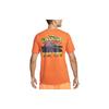 Nike T-shirt Sportiva a Maniche Corte con Stampa a Lettere Dri-FIT da Uomo Arancione FN0825-893