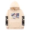 Spy X Family Anime Print Hooded Sweatshirt Men Women Oversized Fleece Pullover With Ribbed Hem