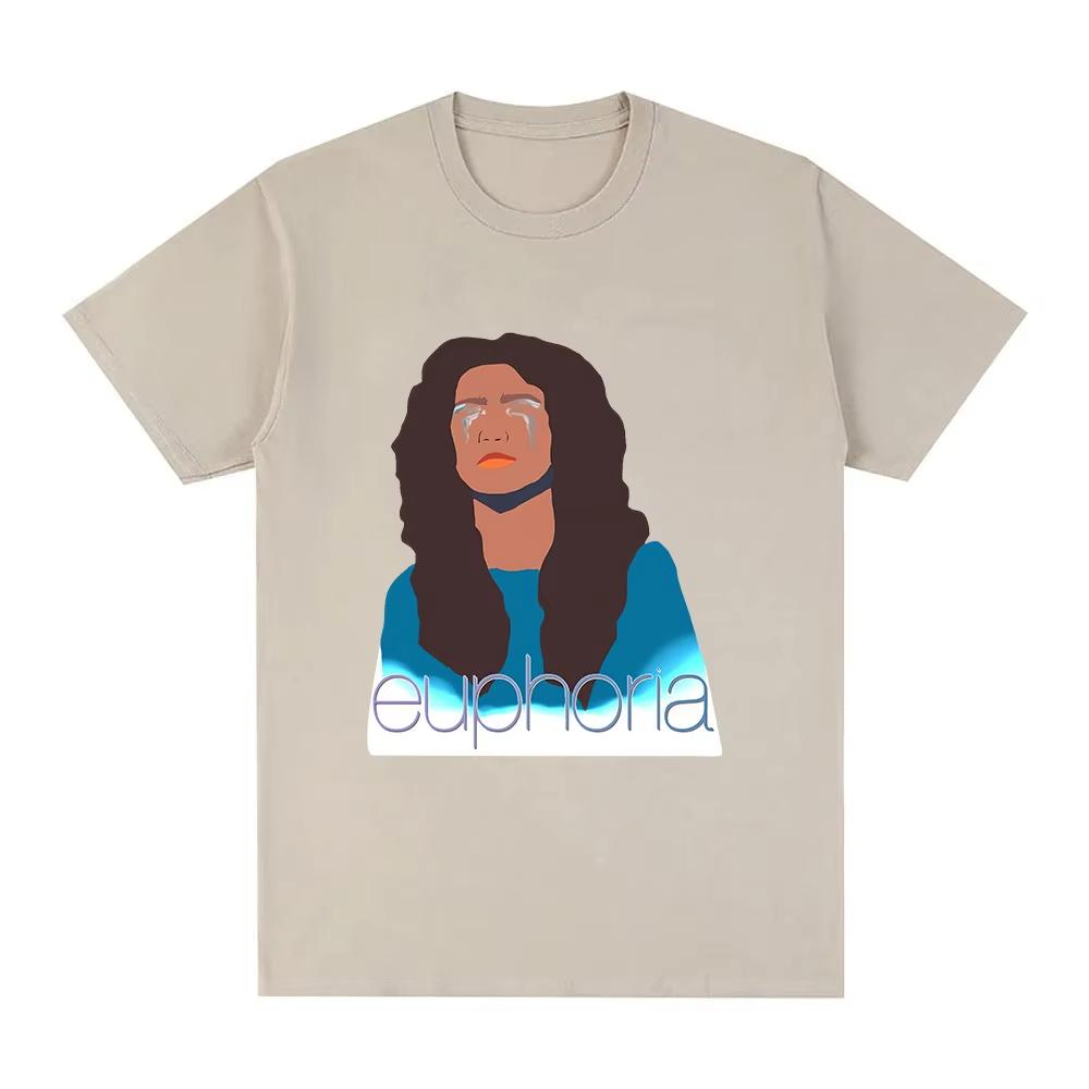 Euphoria Season TShirt Ropa De Mujer Casual Oneck Tee WomenUnisex Summer pure Cotton Camisetas Fashion Unisex Cartoon Print Top