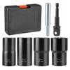 Alliteqwe 1/2" Swivel Socket and Bolt Removal Set Metric 22-27mm Wheel Lock Removal Kit
