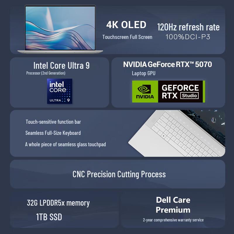 Dell XPS 16 Premium AI Business Laptop (CN version)