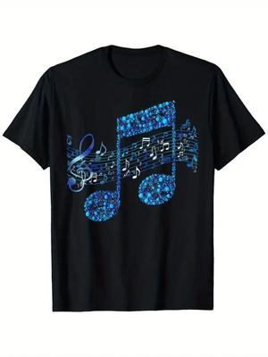 Musiknoten Musiker Geschenk für Männer Frauen Jungen Mädchen Musikliebhaber T-Shirt, Unisex C