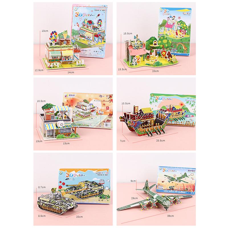 3D Foam Puzzle Set Childrens Building Toy Creative Diy Craft Educational Activity Kit for Kids 3-6Years Small Blocks Gift