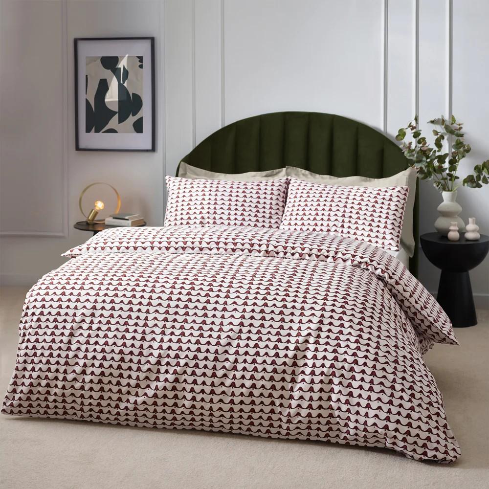Hoem Avery Cotton Blend Abstract Duvet Cover Set