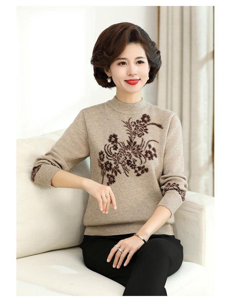 

Осенне-зимний бархатный костюм-свитер для людей среднего и пожилого возраста - Теплый, утолщенный цельный базовый слой 3XL (130-145 jin) верблюд