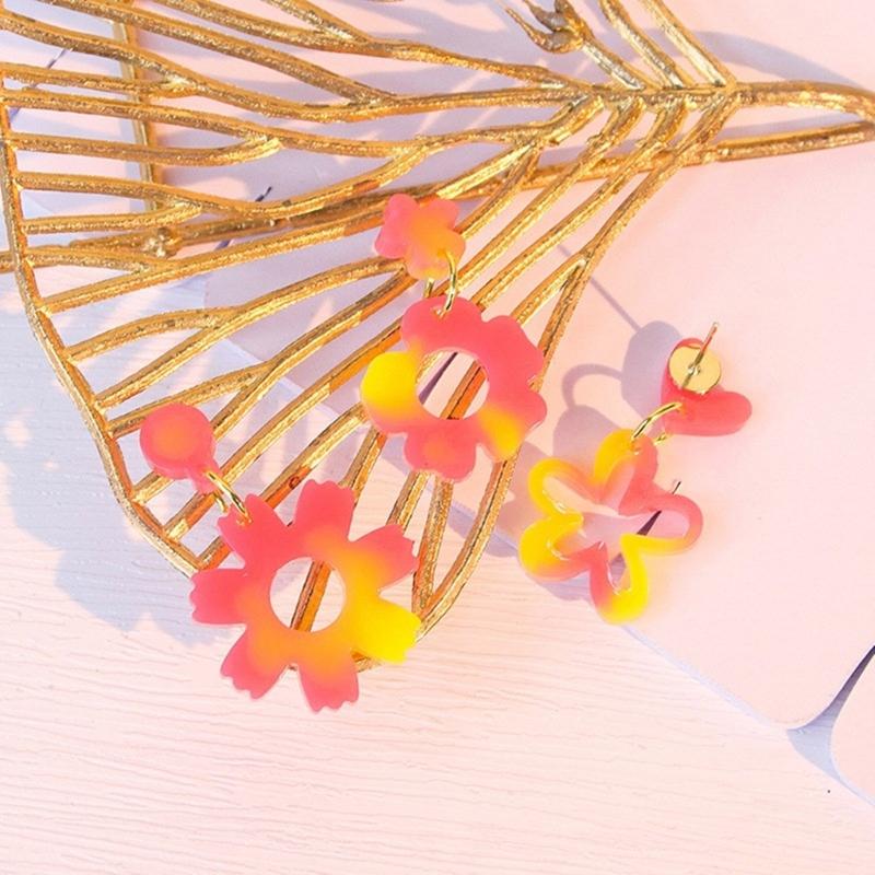 Ear Rings Epoxy Mould Tools/Flower Shaped Earrings Mold Handmade Ear Pendant Silicone Molds for Craft Enthusiasts