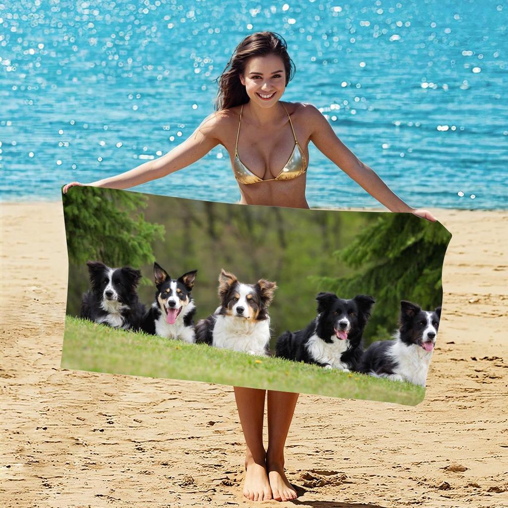 Customizable Large Microfiber Surfing and Beach Towel - Absorbent and Quick-Dry for Adults