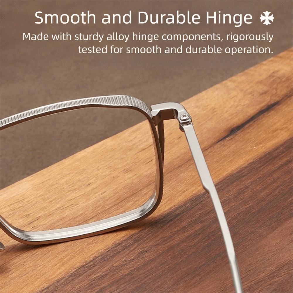 Metal Frame Anti Blue Light Glasses Square Frame Optical Eyeglasses Men's Eyewear  Reading
