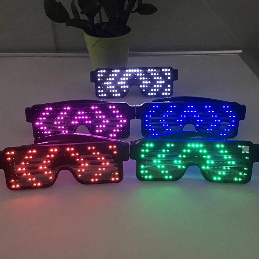 LED Light Up Glasses ABS Material USB Rechargeable Party Performance Glow Eyewear for Concerts Festivals Night Events