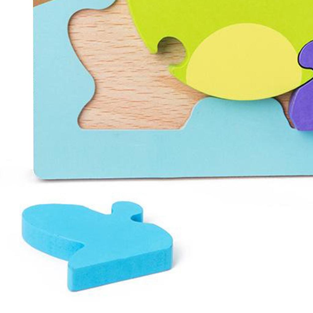 Toddler Baby Wooden Jigsaw Puzzles for Toddlers Kids Early Education Toys, Shape Color Recognition
