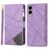 For Samsung Galaxy S25 Edge Wallet Case Color Splicing Leather Phone Cover with Stand