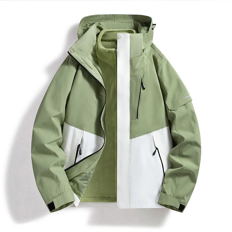 3-in-1 Waterproof Windproof Hiking Jacket With Removable Fleece Liner Women Men Winter Outdoor Adventure