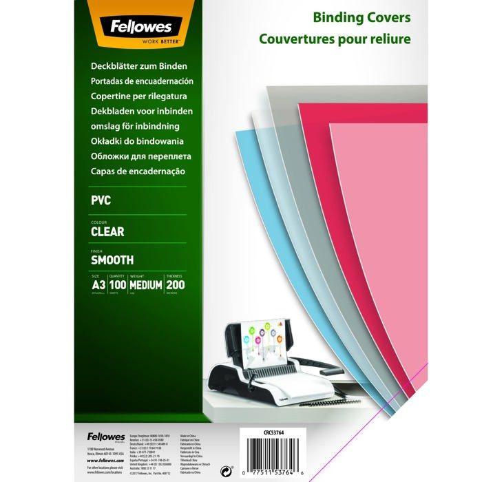 Arborescence Pvc Präsentationsfolien A3 - Fellowes - 200 Mikron - 100er Pack - Transparent - Strapazierfähig Transparent