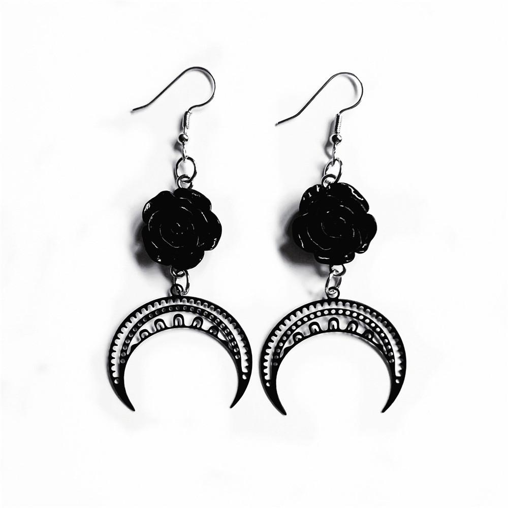 Dark Fashion Rose And Snake Animal Jewelry With Alloy Material For Womens Gothic Style
