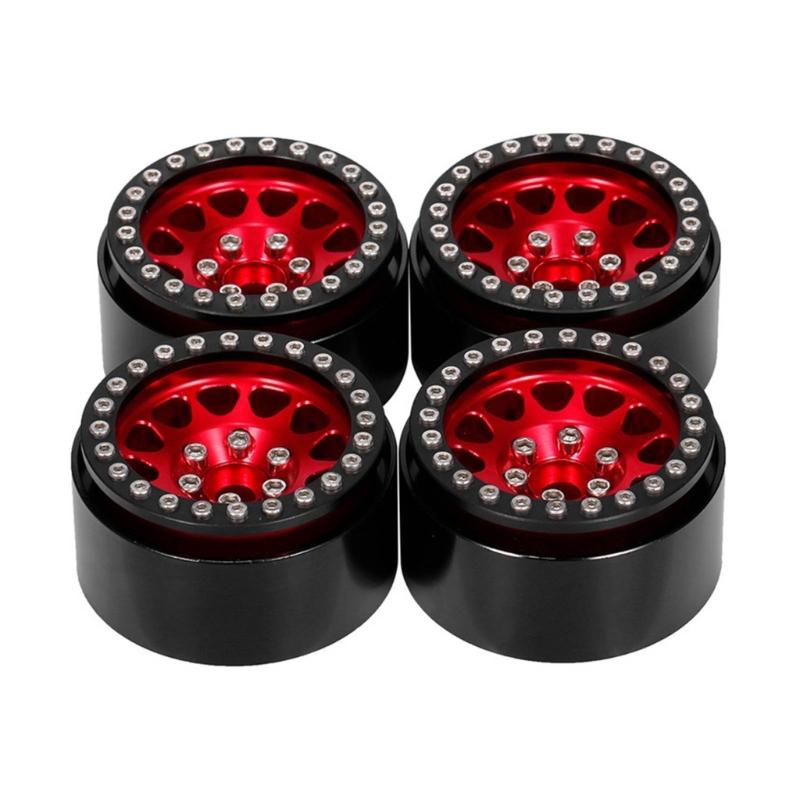 1.9’’ Beadlock Wheel Rims Remote Control Car Wheel Hubs 12Spokes Wheel Rims Upgrade Part for 1:10 SCX10
