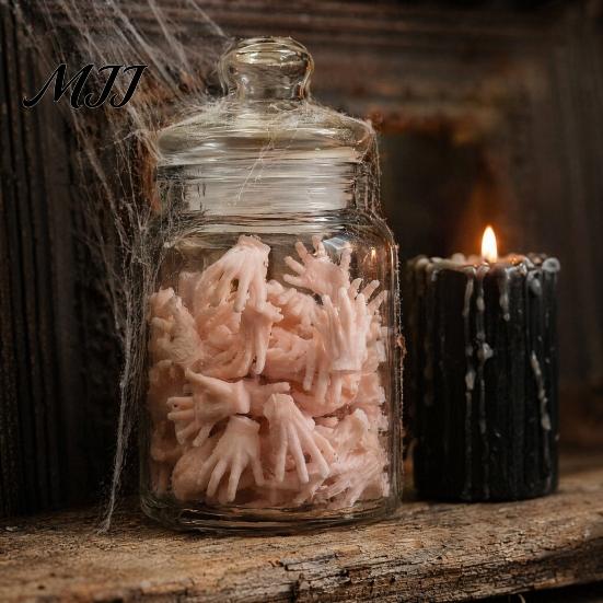 Halloween Crafting Supplies Mini Crawling Hand Ornaments, Realistic Palm Decor Props, Spooky Ornaments Props for Haunted House Party Micro Landscape