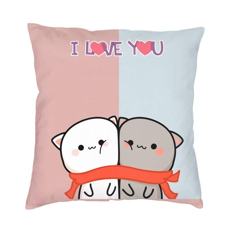 

Luxury Couple Mochi Cat Peach And Goma Throw Pillow Cover Decoration Custom Square Cushion Cover 40x40 Pillowcover Living Room 30x30cm 12x12in