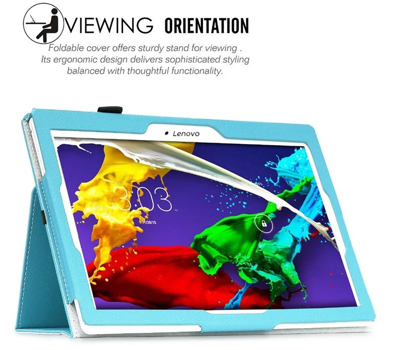 Tablet Protective Leather Case For Tab 2 A10-30 A10-70 A10-70F A10-70L X30F 10.1 Cover With Smart Sleep Wake Up