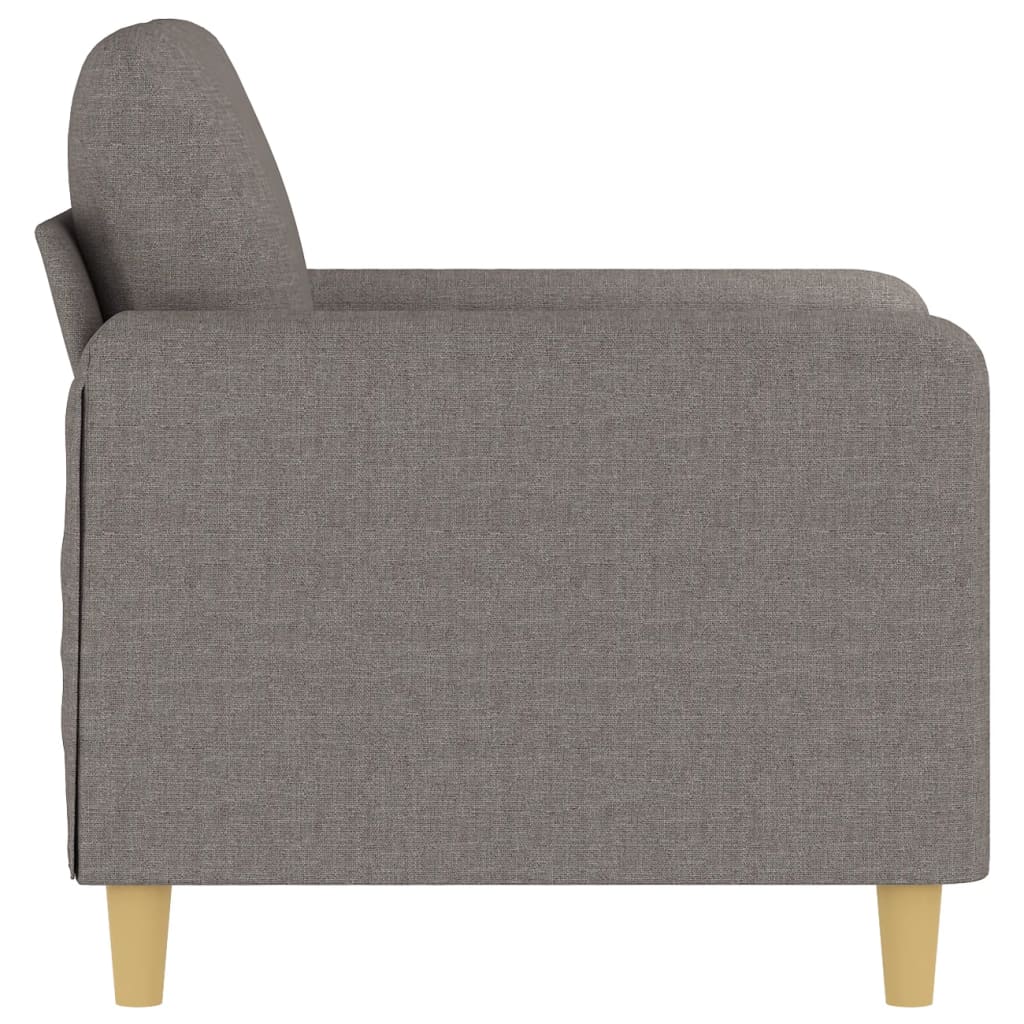Vidaxl Armchair, Taupe, 60 Cm, Upholstered In Fabric