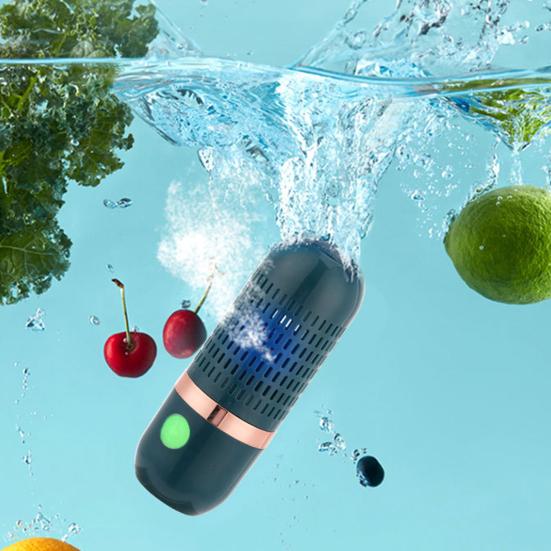 Fruit And Vegetable Cleaner Portable Wireless Capsule Food Purifier for Produce Waterproof 10-Min Detox Machine for Home Travel