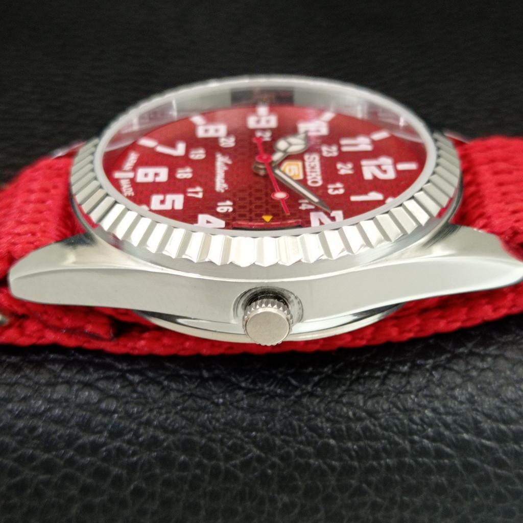SEIKO 5 AUTOMATIC 6309A VINTAGE REFURBISHED JAPAN MENS RED DIAL WATCH a443981-1