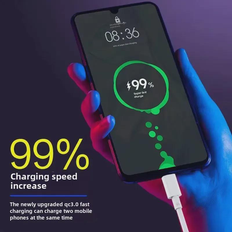 Super Fast Dual-port Car Charger with Cigarette Lighter Conversion Plug for Mobile Phones