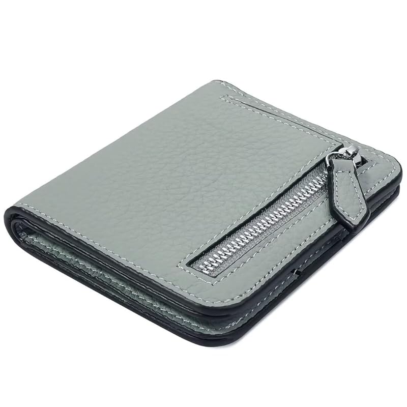 

[GADIEMKENSD] ladies bifold card case men s compact and light folding wallet thin mini wallet cute billfold coin leather purse RFID blocking trip