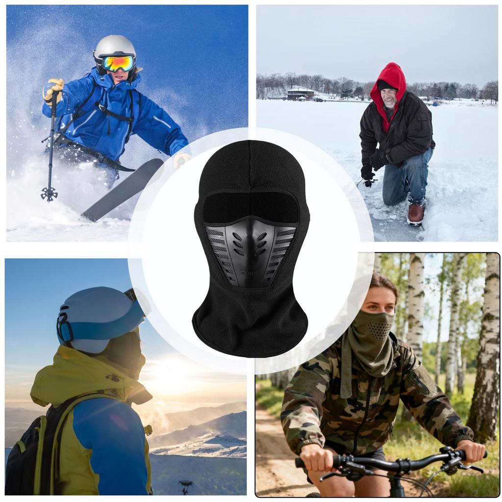 Winter Thermal Head Cover for Motorcycle & Bicycle, Windproof Dustproof Hood for Men Women, Outdoor Sports Riding