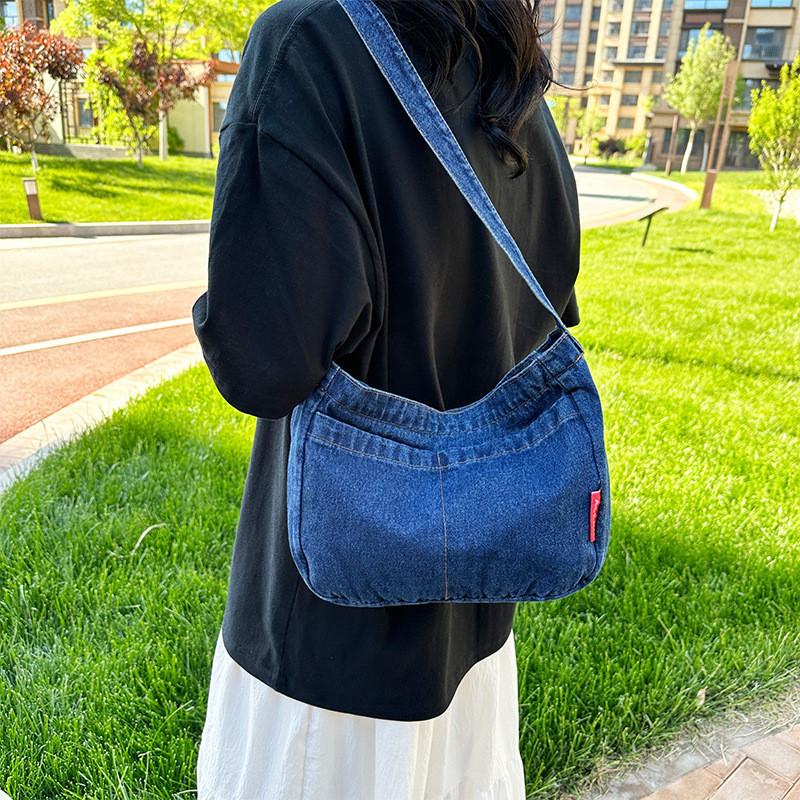 Stylish Canvas Tote Bag For Women Trendy Street Style Shoulder Bag With Zipper