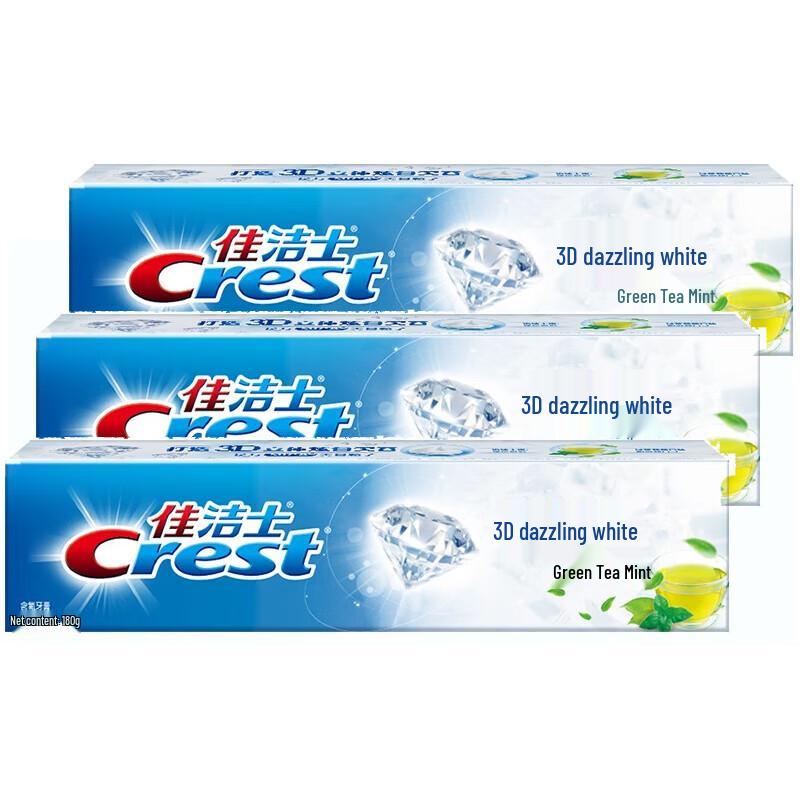 

Crest 3D White Green Tea Mint Toothpaste 3 x 180g