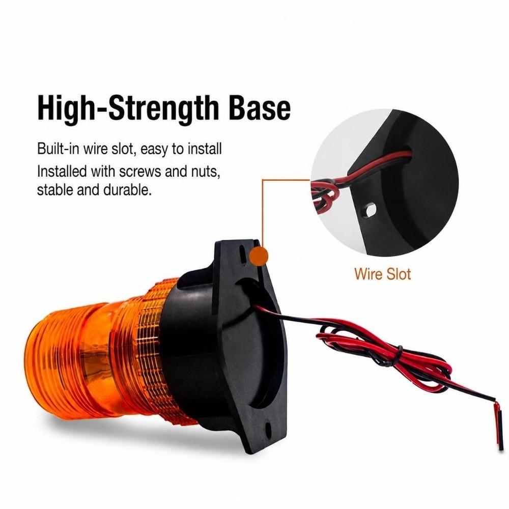 30 LED Strobe Warning Lamp Top Mount Emergency Signal Light Low Power LED Warning Light  School Bus