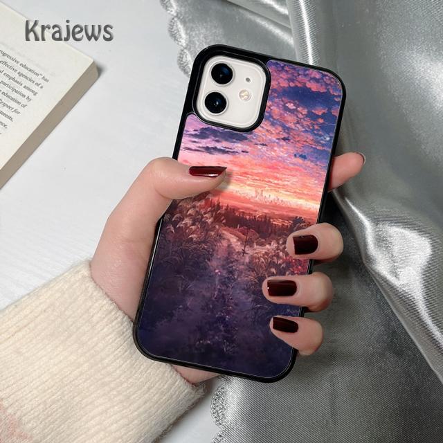 Anime Natural Landscape soft Phone Case Cover For iPhone 17 Air 16 15 14 plus 12 13 pro max coque Shell Fundas