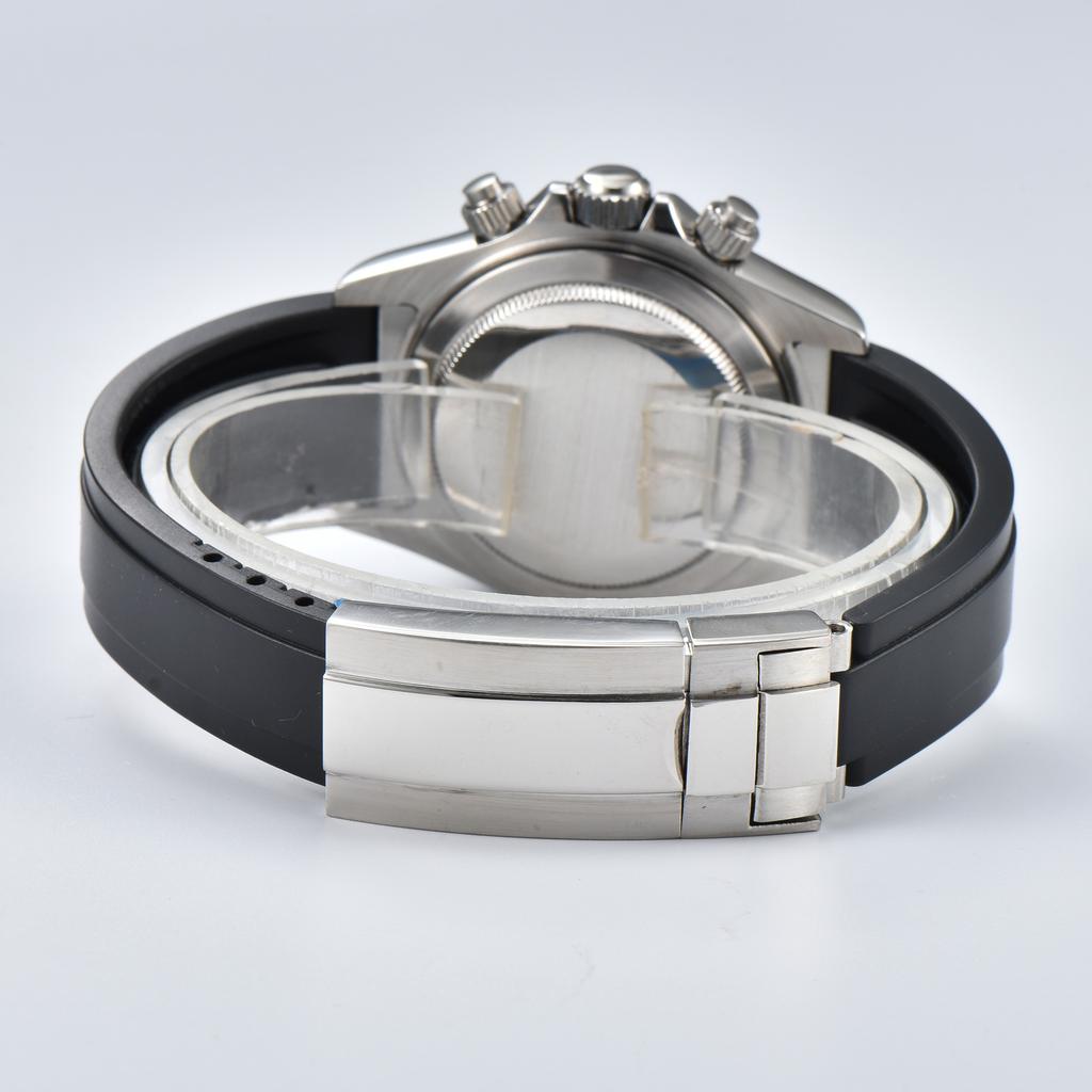 40mm Neue Herren Quarzuhren Saphir Luxus Chronograph Edelstahl Wasserdicht Herrenuhr Vk63 Uhrwerk 03