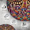 Vintage Sugar Skeleton Wreath Metal Wall Art for Day of the Dead Halloween Home Decor