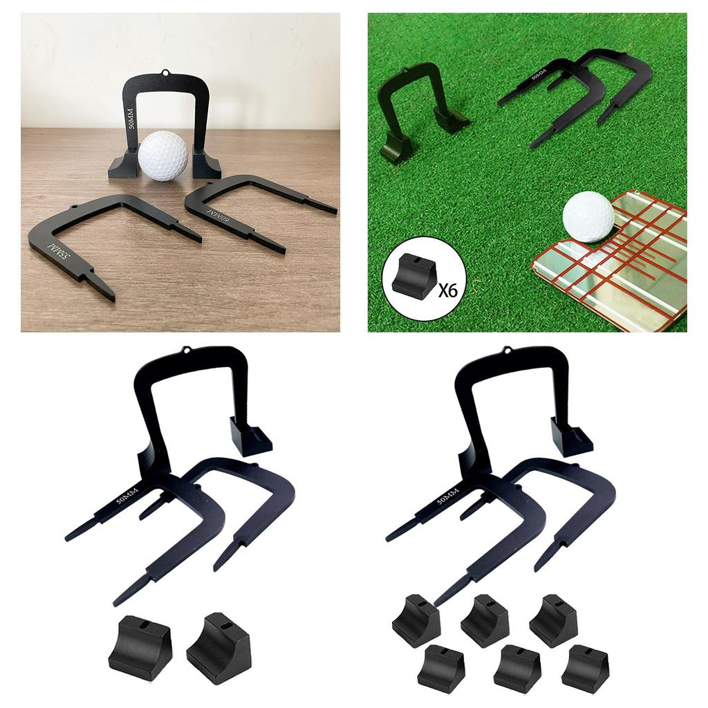 3x Golf Putting Gates Golf Training Aid Metal Putt Gates Practice Supplies