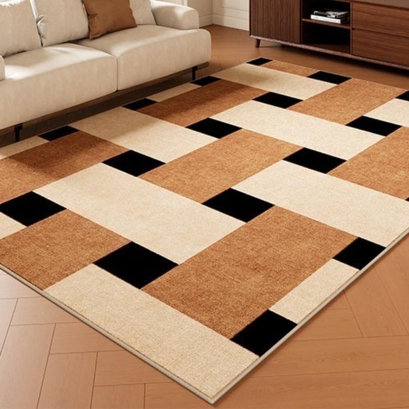 Minimalist Style Lines Pattern Living Room Carpet Fashion Simple Sofa Coffee Table Floor Mat Washable Easy Clean Soft Rug Tapis