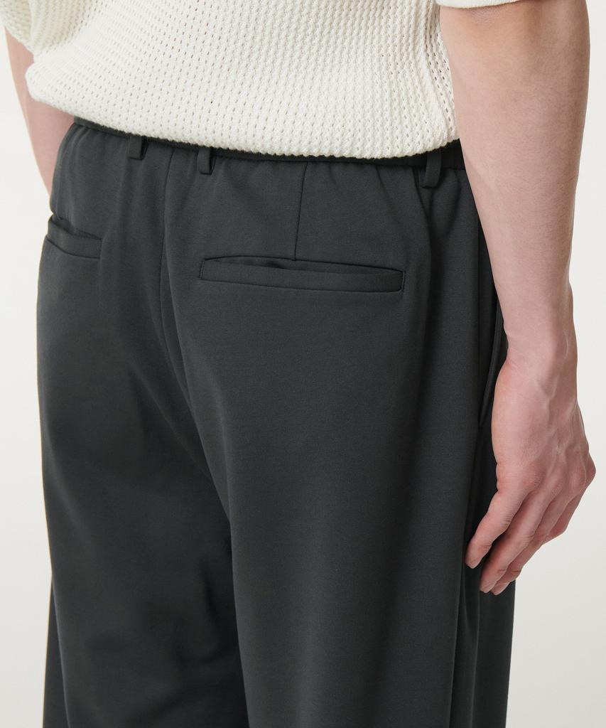 MUSINSA STANDARD Ponte One-Tuck Wide Cozy Slacks [Gray]
