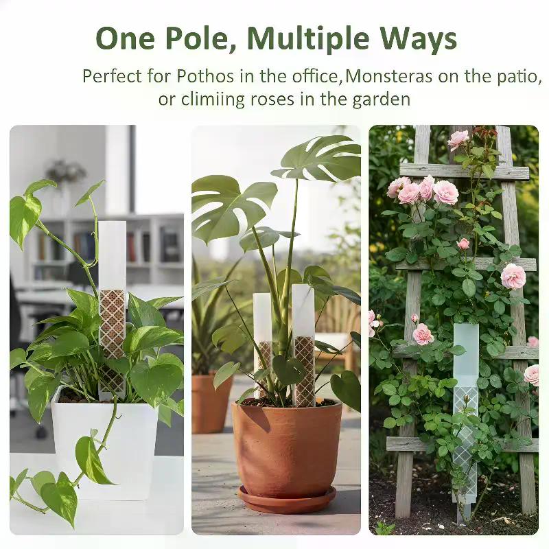 D Shaped Self Watering Plant Drip Moss Column Pole Adjustable Flow for Automatic Water Supply Indoors