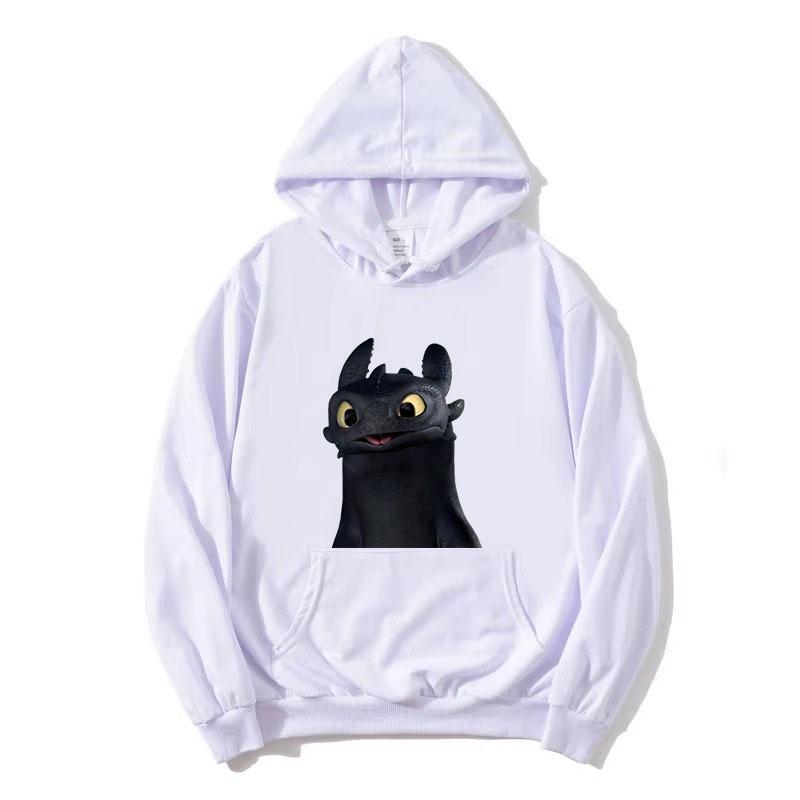 Bezzubý Kreslené Grafické Mikiny Jak vycvičit draka Film Mikiny Fleece Dámské Dlouhý Rukáv Sudaderas Dámské Oblečení