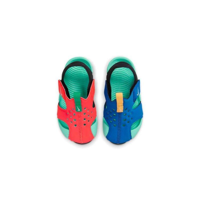 Nike Sunray Protect 2 BT Toddler Shoes Blue Red Green Mismatch DM0973-641