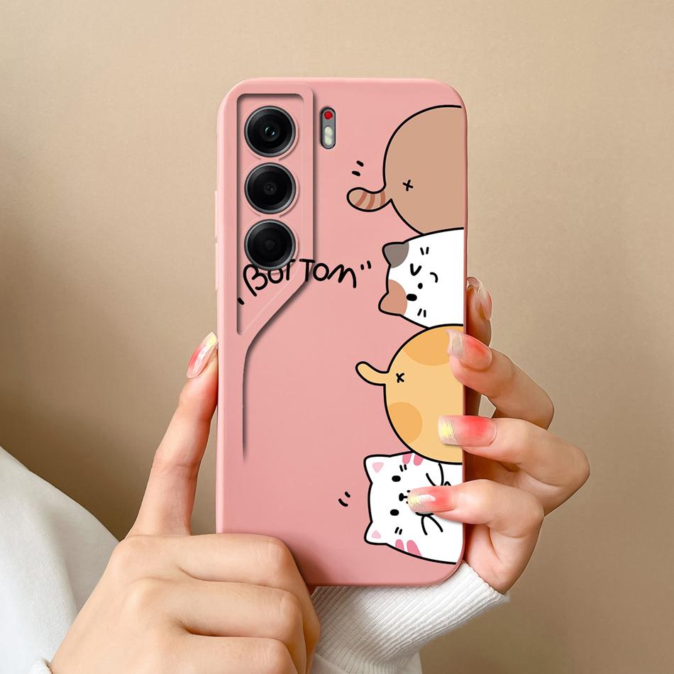 For Tecno Camon 40 Pro Phone Case Cute Animals Soft Back Cover Liquid Silicone Phone Shell For Camon40 Pro 4G 5G Anti Drop Funda
