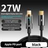 6A Clear Digital Display 100W Type-C Cable for Super Fast Charging - Compatible with Huawei, Xiaomi, Apple PD