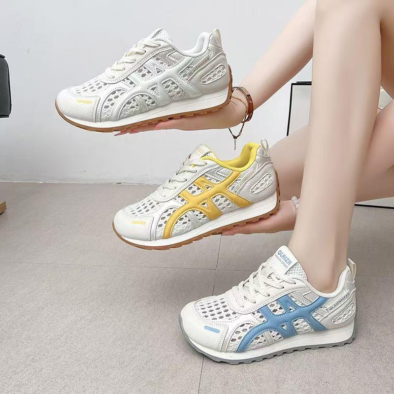 Popular Carving Hole German Training Shoes Women's 2025 New Summer Mesh Shoes Women's Mesh Breathable Forrest Gump Casual Sports Running Shoes