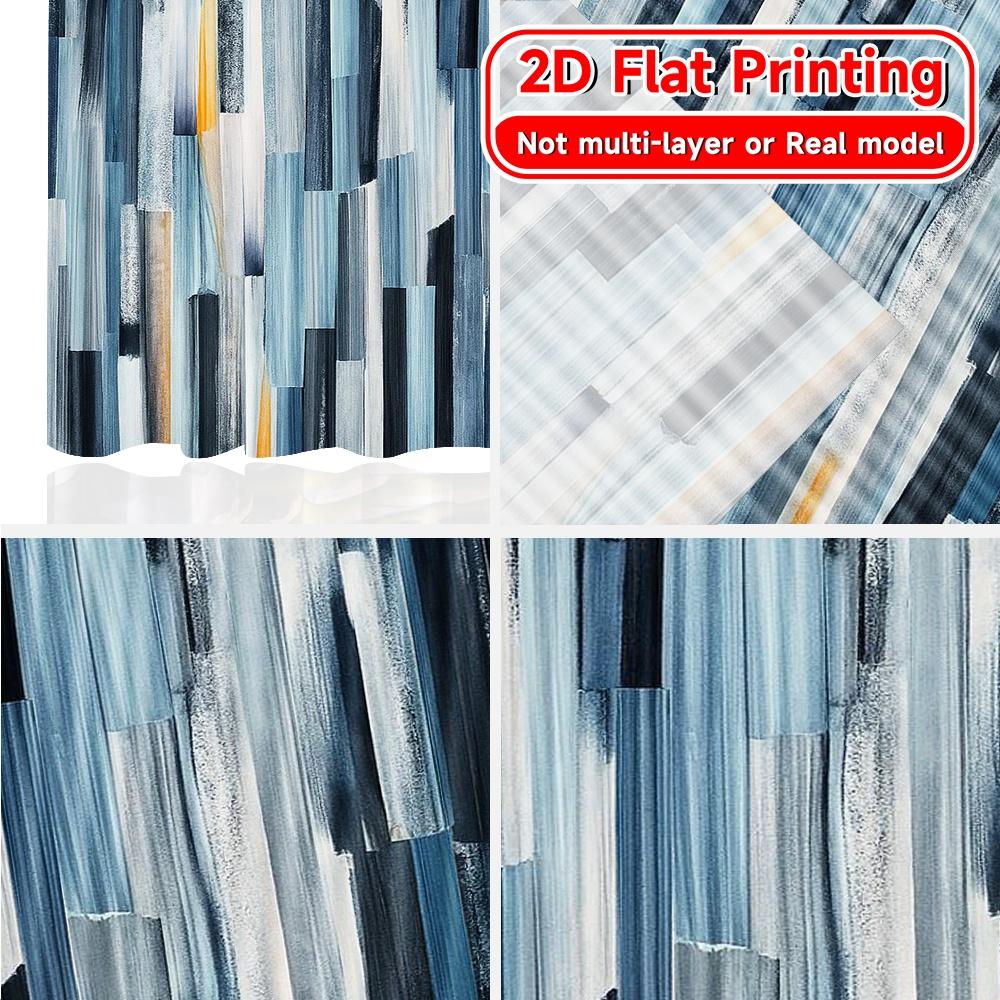 2 Stück 2D-Flachdruck-Vorhänge (Ohne Stange) Pinselstriche Labyrinth Feiertag Halloween Weihnachten Bedruckte Vorhänge Langlebiges Polyester