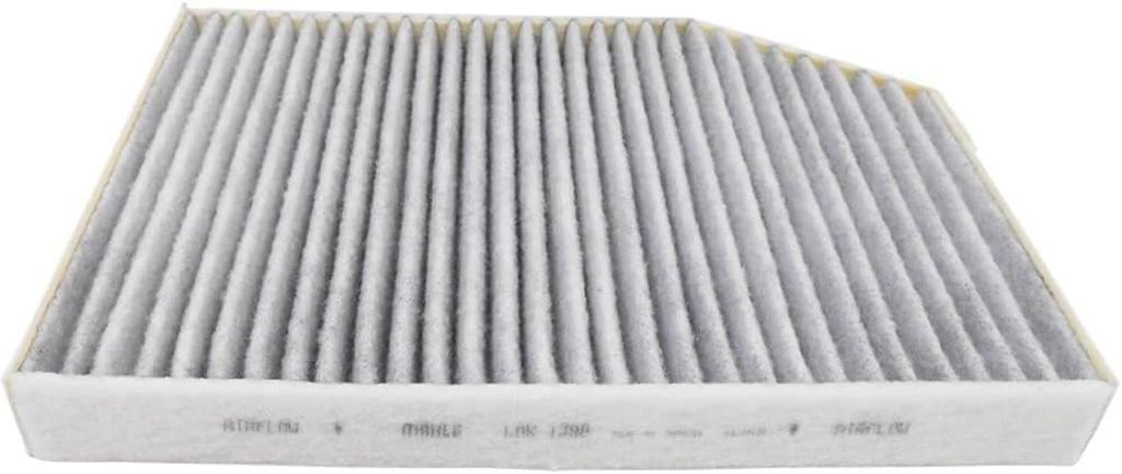 Mahle Activated Carbon Deodorizing Air Conditioner Filter for BMW 3 Series, 4 Series, and other vehicles. Dimensions: 299mm (length) x 212mm (width) x