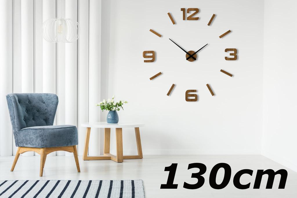 Wooden oak wall clock EKO 130cm
