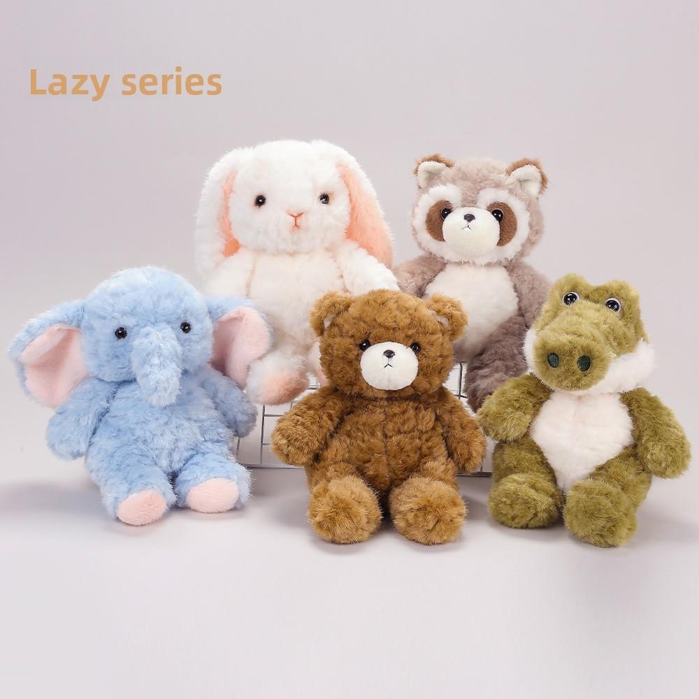 Elephant Raccoon Rabbit Bear Plush Animal Toy With Polyester Fiber Filling For Kids Sleep Aid